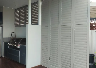 Aluminium shutters 90mm Hinged Configuration Colour Dune #1