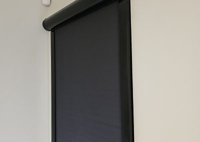 Roller blinds Eclipse Fabric Range Blockout Colour Charcoal CF Suite Round Cassette with side channels #2