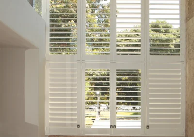 Timber Shutters Hinged Configuration 64mm Louvre Raked Window #1