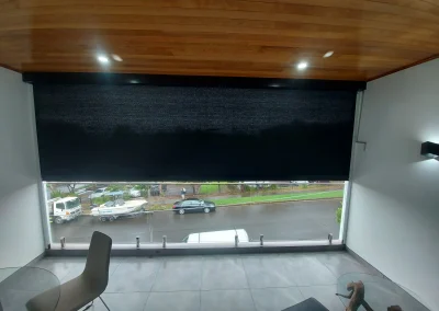 Zipscreen External Roller Blind Fabric Visiontex 99 Colour Onyx #1